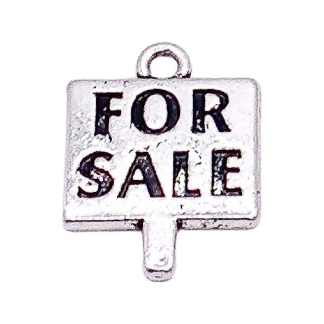 1 Sold For Sale Sign Charm, Realtor Charms, Gift for Real Estate Agent, Individual Silver Tone Charms, Office Charms, First Time Home Buyers