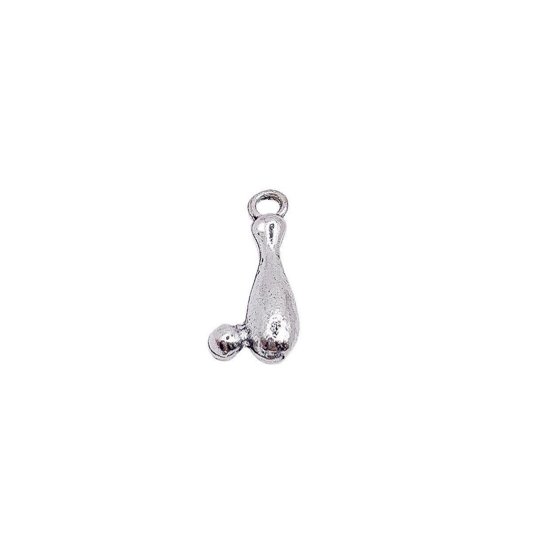 1 Breloque Bowling, Breloques Quilles de Bowling, Breloques individuelles, Breloque Boule de Bowling, Cadeau pour Joueur de Bowling, Breloques de Jeu, Éléments de Création de Bijoux