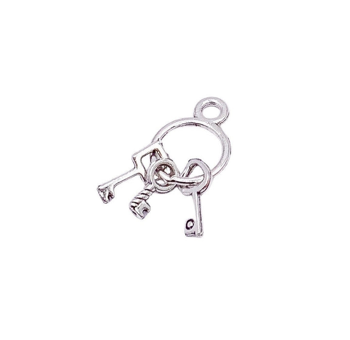 Ensemble de 1 mini-breloque clé, breloques clé squelette, breloque immobilière, breloques individuelles, complices, porte-bonheur, apprêts pour bijoux à faire soi-même