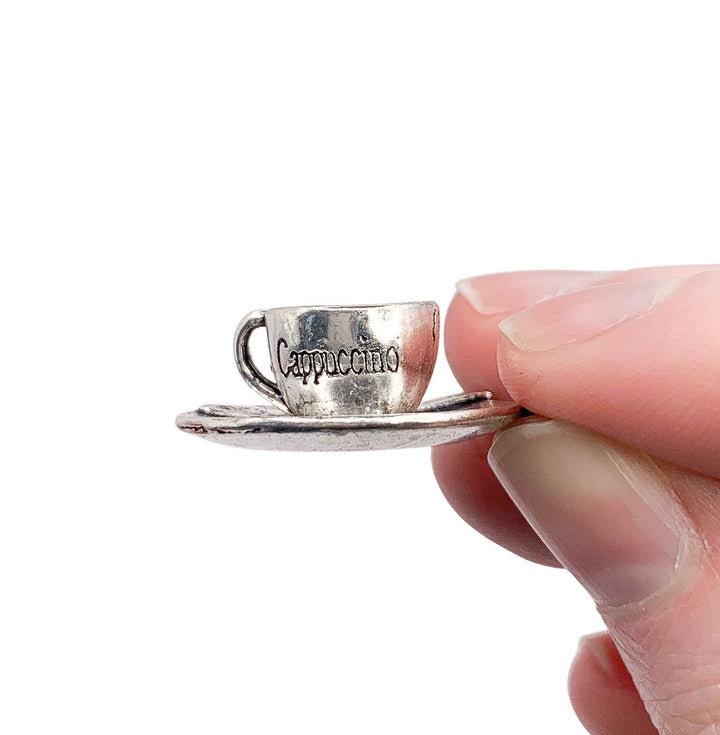 Ensemble de breloques sur le thème du café, breloques tasses à café, mini-tasse à café, breloques grains de café individuelles, cadeau pour les amateurs de café, breloques barista, bijoux à faire soi-même