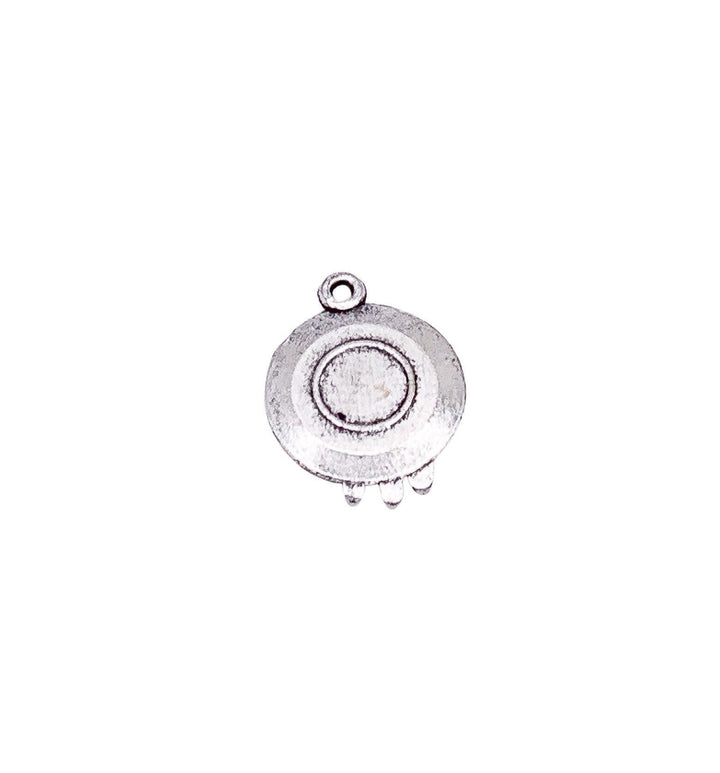 1 assiette décorative avec breloque couverts (petit couteau, fourchette, cuillère), breloques couverts, cadeau pour cuisinier, breloques ustensiles de cuisine, breloque cuisine, apprêts pour bijoux