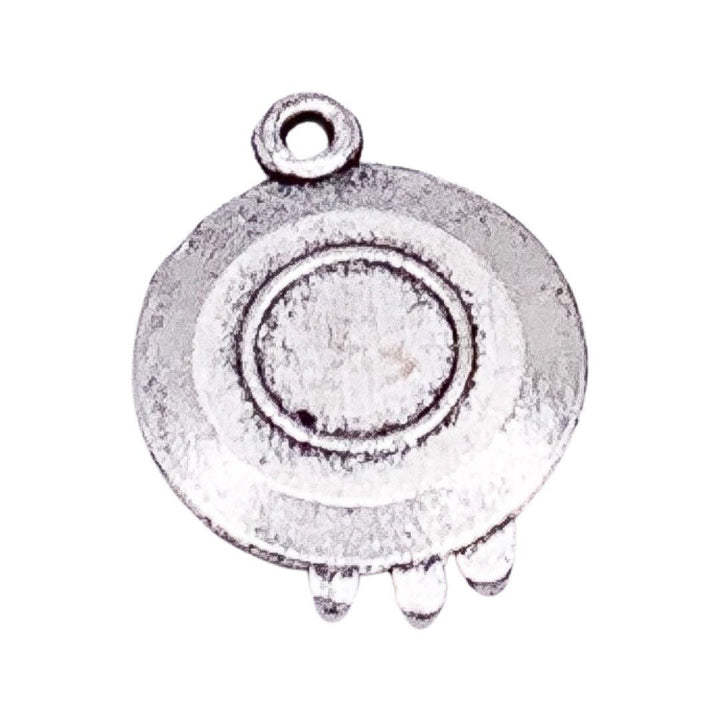 1 assiette décorative avec breloque couverts (petit couteau, fourchette, cuillère), breloques couverts, cadeau pour cuisinier, breloques ustensiles de cuisine, breloque cuisine, apprêts pour bijoux