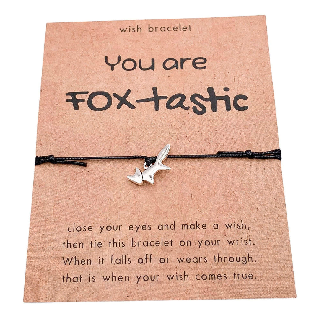You Are Foxtastic String Bracelet, Fox Charm Bracelet, Fox Lover Gift, Foxy Spirit Animal, Mini Fox Charm, Fox Jewelry, Encouragement Gift