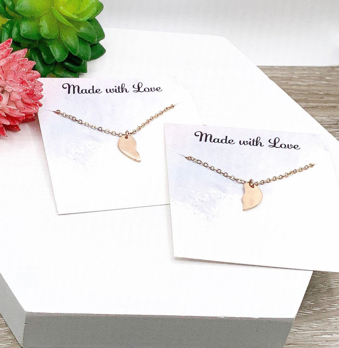 Ensemble de colliers pour meilleures amies (2 pièces), collier d'amitié cœurs brisés, cadeau pour meilleure amie, colliers pour couples, colliers entrelacés pour femmes