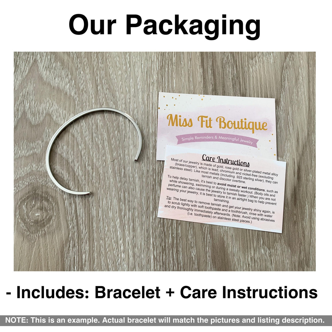 Bracelet jonc Mantra, cadeau inspirant, cadeau pour une amie, bracelet d'affirmation, bracelet minimaliste, bijou d'amitié