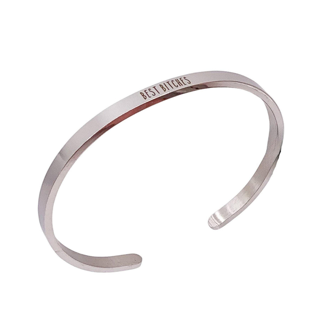 Bracelet « Meilleures Amies », Bracelet Manchette d'Amitié, Bracelet « Ma Meilleure Amie », Cadeau Inspirant, Bracelet Mantra, Manchette Minimaliste, Cadeau pour Amie
