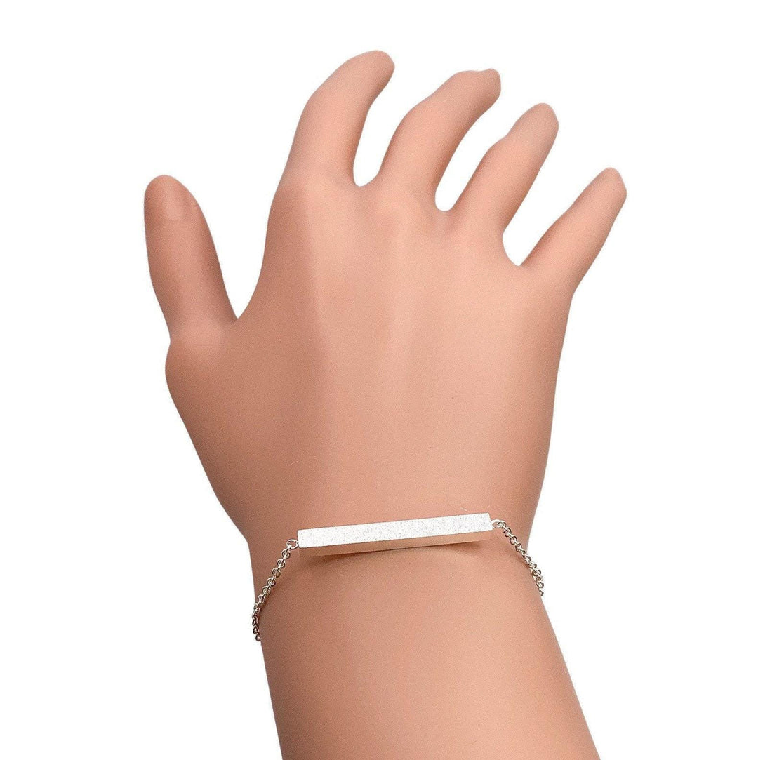 Bracelet à barre coulissante, Bijou minimaliste, Bracelet à maillons et barre d'équilibre, Bijou simple, Bracelet pour femme, Cadeau pour la fête des mères, Cadeau pour elle