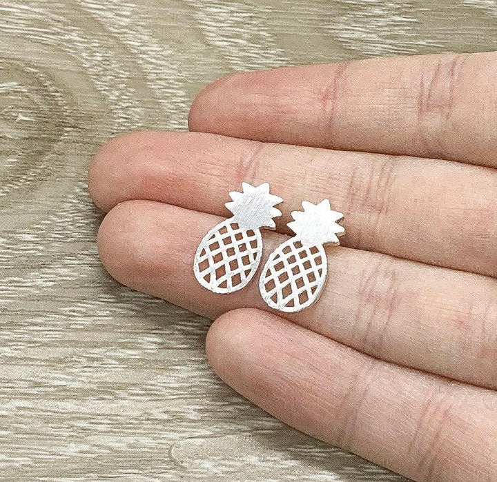 Boucles d'oreilles ananas, boucles d'oreilles tropicales, bijoux fruits, boucles d'oreilles minimalistes plage, bijoux gourmands, boucles d'oreilles bohèmes, cadeau pour mariage