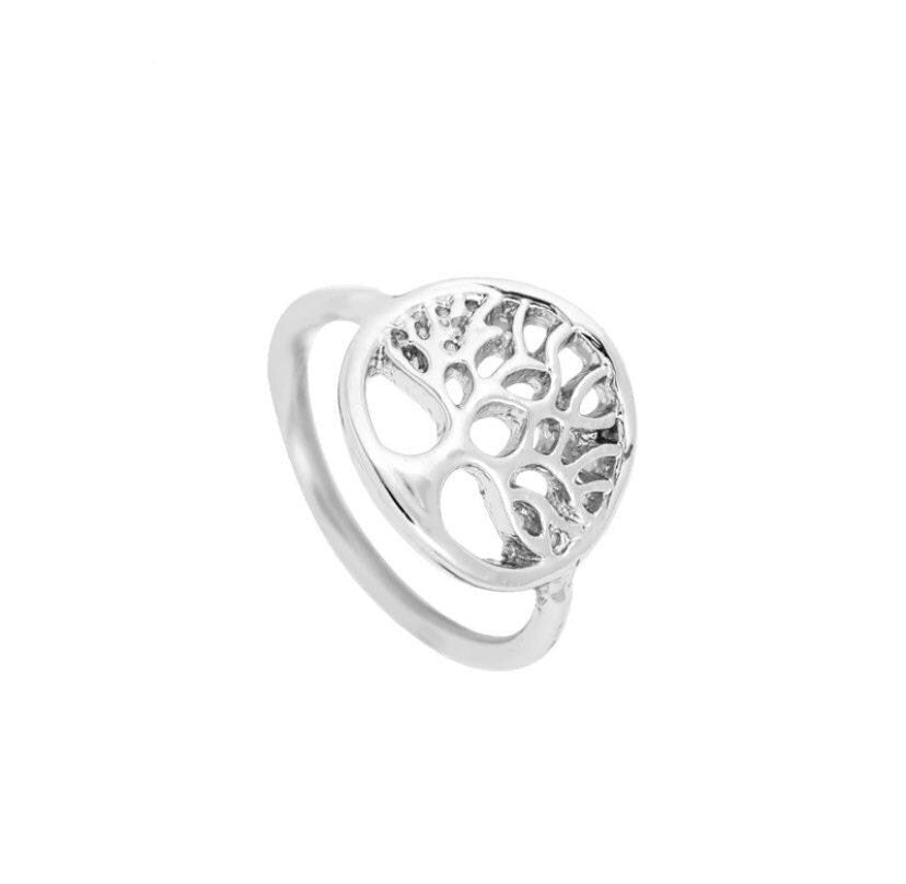 Bague Arbre Généalogique, Bague Celtique Branches d'Arbre, Cadeau pour Amoureux de la Nature, Bague Empilable, Bague de Promesse, Bague Remarquable, Bague Délicate, Bague Vie
