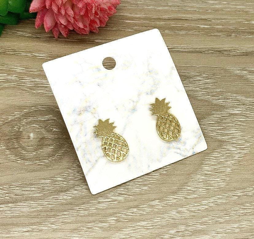 Boucles d'oreilles ananas, boucles d'oreilles tropicales, bijoux fruits, boucles d'oreilles minimalistes plage, bijoux gourmands, boucles d'oreilles bohèmes, cadeau pour mariage
