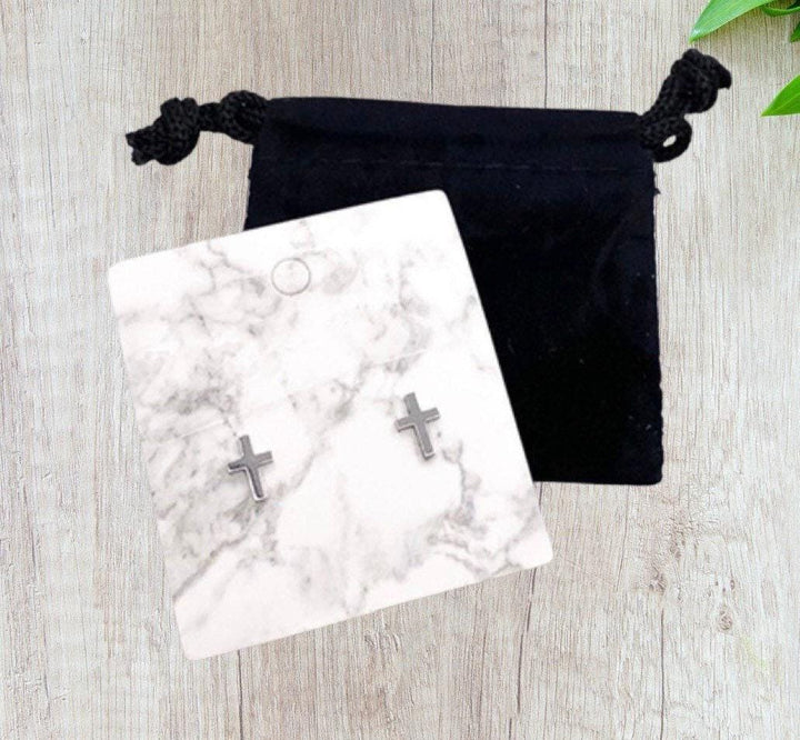 Boucles d'oreilles croix, boucles d'oreilles chrétiennes, bijoux religieux, puces d'oreilles délicates, boucles d'oreilles de première communion, cadeau pour filleule, cadeau de confirmation