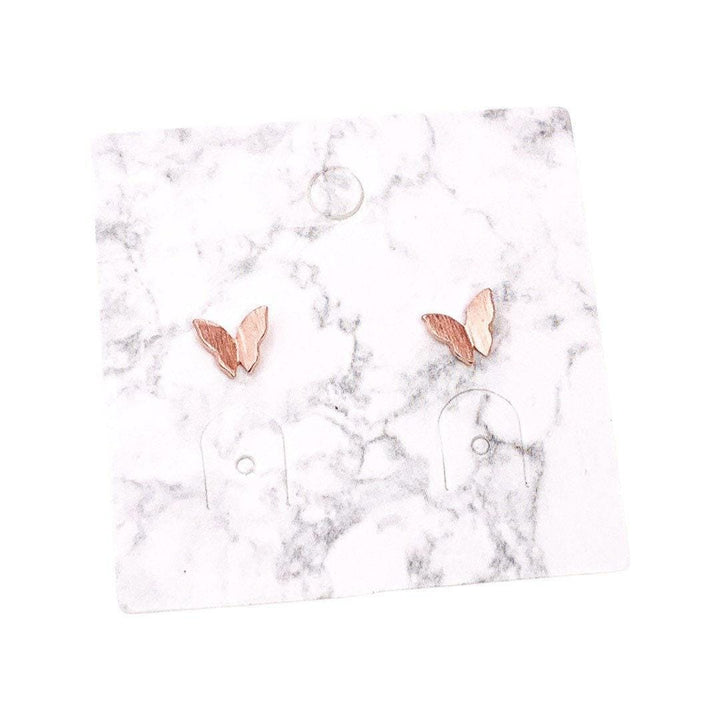 Boucles d'oreilles papillon miniatures, puces d'oreilles papillon, or rose, argent, or, puces minimalistes, bijoux nature mignons, puces d'oreilles pour petites filles