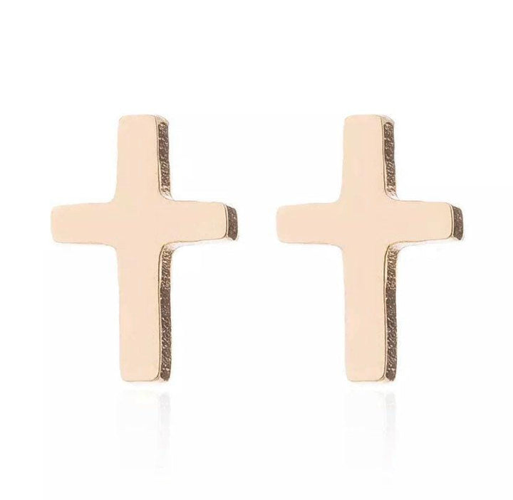 Boucles d'oreilles croix, boucles d'oreilles chrétiennes, bijoux religieux, puces d'oreilles délicates, boucles d'oreilles de première communion, cadeau pour filleule, cadeau de confirmation