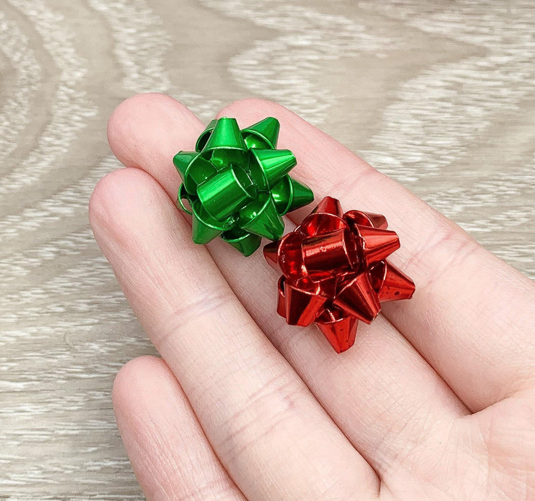 Christmas Earrings, Christmas Bow Stud Earrings, Christmas Jewelry, Festive Gift, Stocking Stuffer