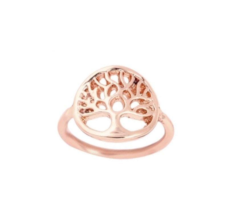Bague Arbre Généalogique, Bague Celtique Branches d'Arbre, Cadeau pour Amoureux de la Nature, Bague Empilable, Bague de Promesse, Bague Remarquable, Bague Délicate, Bague Vie