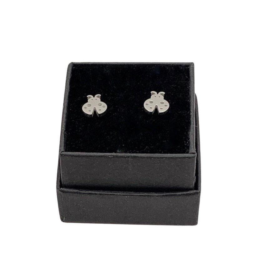 Boucles d'oreilles coccinelles, petites boucles d'oreilles puces coccinelles, bijoux coccinelle, boucles d'oreilles en acier inoxydable, boucles d'oreilles puces minimalistes, bijoux insectes, boucles d'oreilles bohèmes