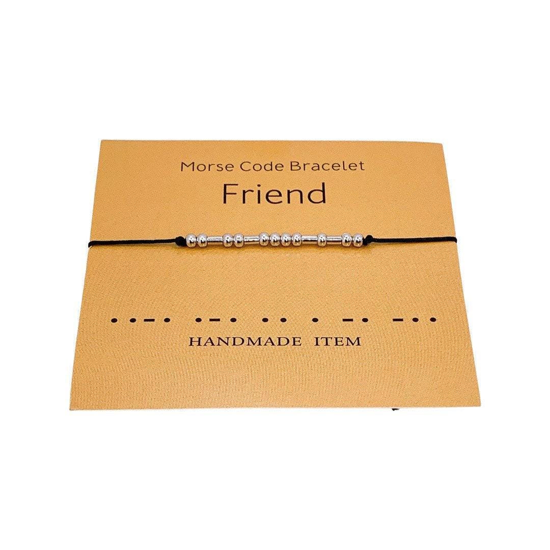 I Love You Morse Code Bracelet, Never Give Up Bracelet, Best Friend Bracelet, Friendship Bracelet, Female Friend Gift, Morse Code Jewelry