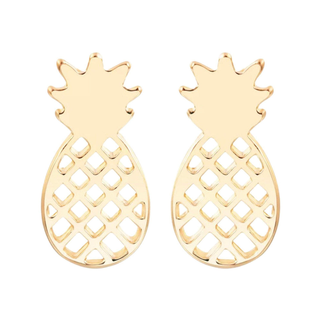 Boucles d'oreilles ananas, boucles d'oreilles tropicales, bijoux fruits, boucles d'oreilles minimalistes plage, bijoux gourmands, boucles d'oreilles bohèmes, cadeau pour mariage