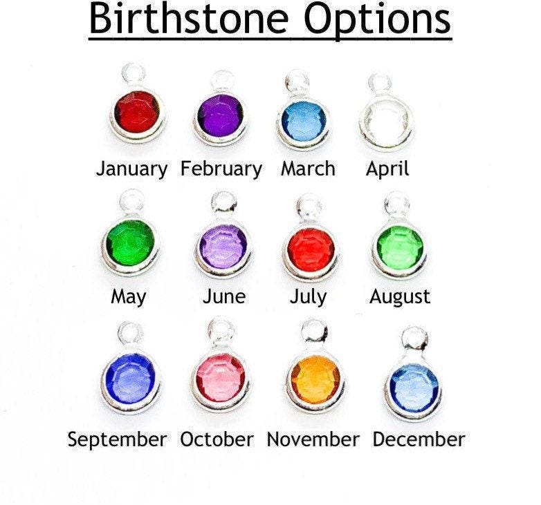 Add On Birthstone Charm, Tiny Birthstone Bead, 6mm Gold Silver, Birthstone Glass Crystal Beads, Personalized Jewelry, Mother Necklace