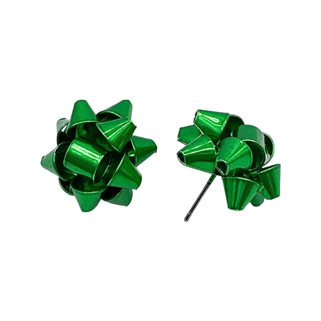 Christmas Earrings, Christmas Bow Stud Earrings, Christmas Jewelry, Festive Gift, Stocking Stuffer