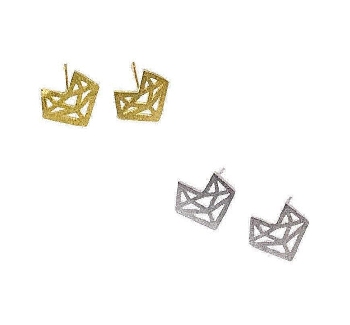 Boucles d'oreilles puces renard, puces renard origami, bijoux faune sauvage, boucles d'oreilles animaux de la forêt, cadeau pour amoureux des animaux, boucles d'oreilles fantaisie