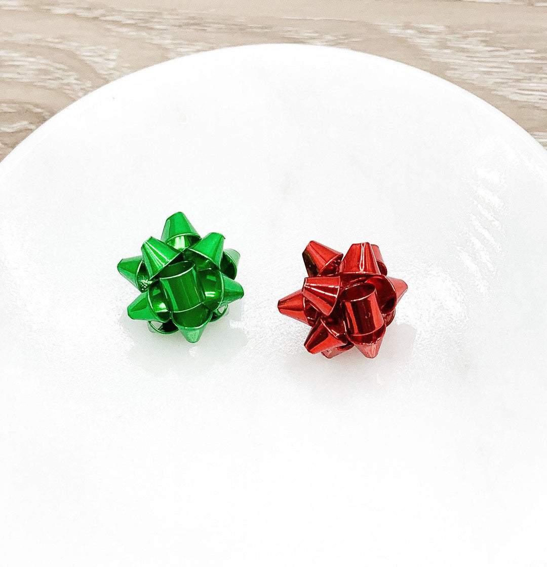 Christmas Earrings, Christmas Bow Stud Earrings, Christmas Jewelry, Festive Gift, Stocking Stuffer