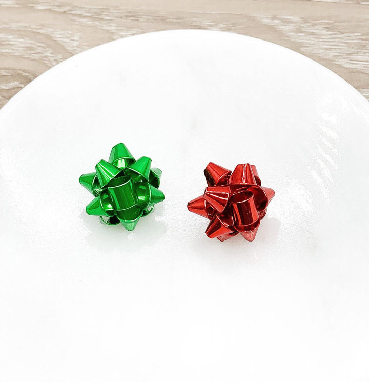 Christmas Earrings, Christmas Bow Stud Earrings, Christmas Jewelry, Festive Gift, Stocking Stuffer
