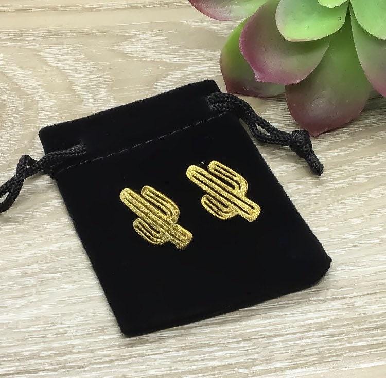 Cactus Stud Earrings, Saguaro Cactus Earrings, Cacti Jewelry, Succulent Earrings, Southwestern Jewelry, Desert Earrings, Bohemian Jewelry