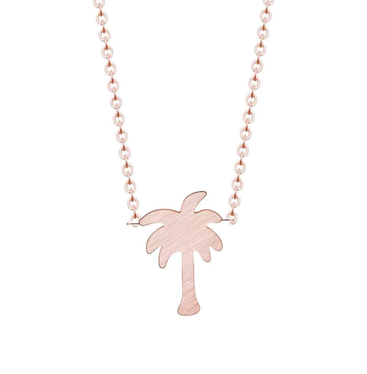 Tiny Palm Tree Necklace, Tropical Necklace, Ocean Lover Gift, Beach Jewelry, Palm Tree Jewelry, Coastal Necklace, Seascape Necklace