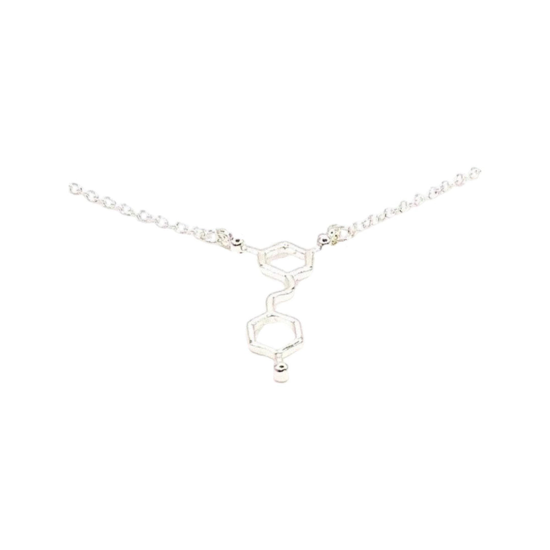 Collier à la molécule de resvératrol, cadeau pour les amateurs de vin, collier scientifique, bijou moléculaire, collier de biologie, cadeau pour les passionnés de chimie, collier pour femme