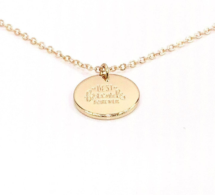 Collier « Meilleures amies pour toujours », Bijou minimaliste, Cadeau pour meilleure amie, Collier pour belle sœur, Cadeau pour demoiselle d'honneur, Pendentif gravé simple