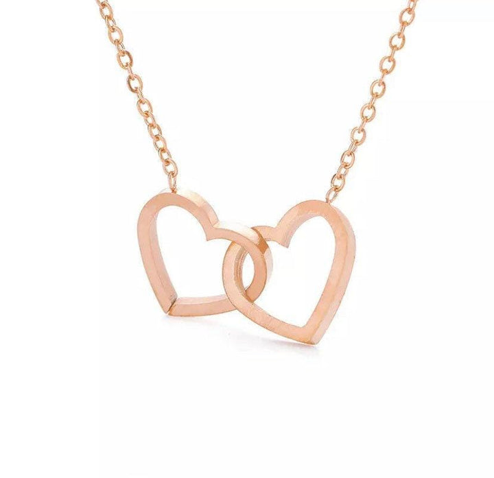 Collier 2 cœurs, Collier double cœur, Cadeau pour amoureux, Bijou pour grand-mère, Collier pour maman de deux enfants, Bijou de maternité, Cadeau d'anniversaire pour maman