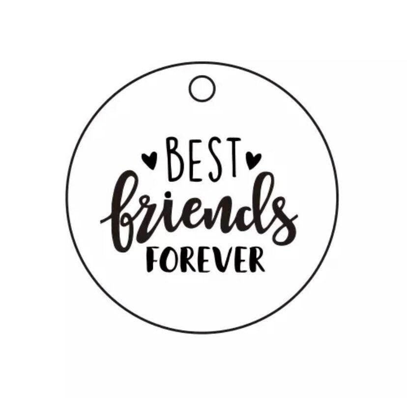 Collier « Meilleures amies pour toujours », Bijou minimaliste, Cadeau pour meilleure amie, Collier pour belle sœur, Cadeau pour demoiselle d'honneur, Pendentif gravé simple