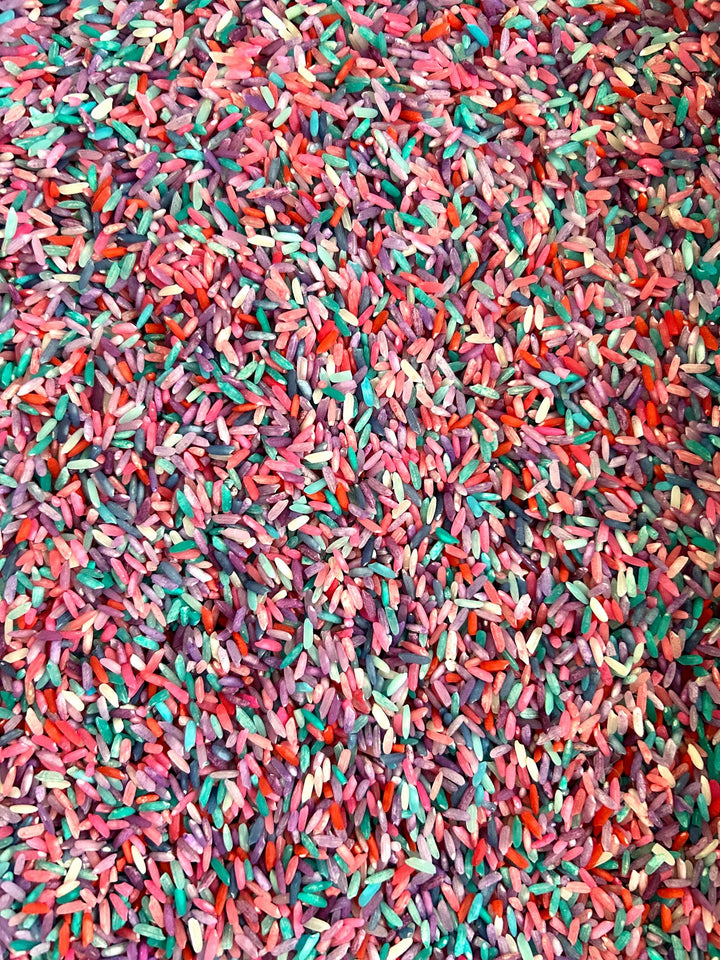 Unicorn Sensory Rice Mix – Pink, Purple and Blue Colorful Rice Sensory Bins | Magical Play Filler for Kids | Montessori | Preschool Activity