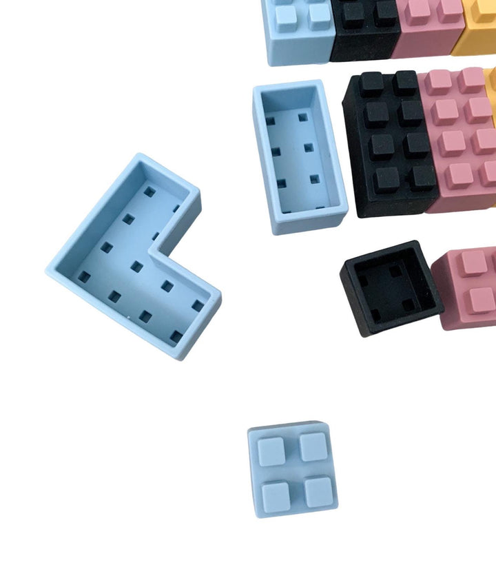 20pcs Silicone Building Blocks | Soft Baby Blocks | Montessori Sensory Toy | BPA-Free Teether Bricks | Open-Ended Play for Toddlers