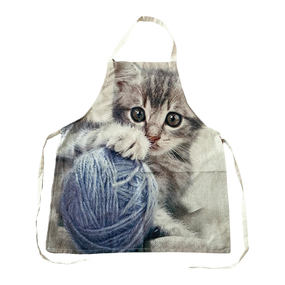 Graphic Cat Apron | Playful Creations Co. | Kids Sensory Play Apron | Montessori Art Apron | Mess-Free Craft Apron | Cat Lover Gift