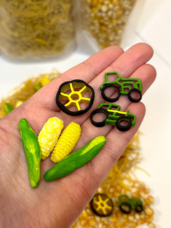 Corn Maze Sensory Bin Filler | Farm Sensory Filler Mix | Hay Pasta Corn Sensory Play | Tractor Loose Parts | Montessori Fall Themed Activity