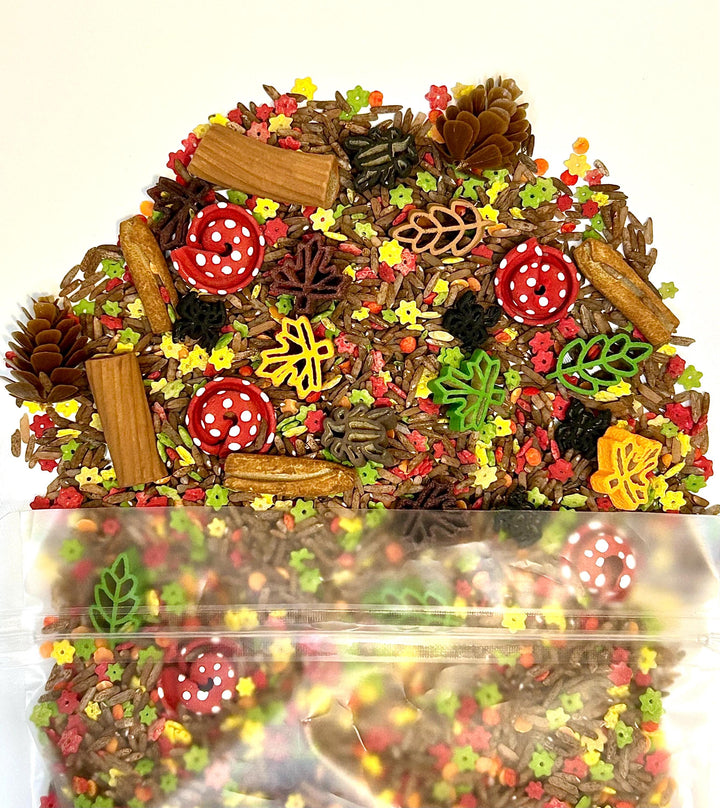 Falling Leaves Sensory Filler | Maple Leaf Play Mix | Fall Sensory Bin Filler | Autumn Tray | Montessori Sensory Setup | Hand-Painted Pasta