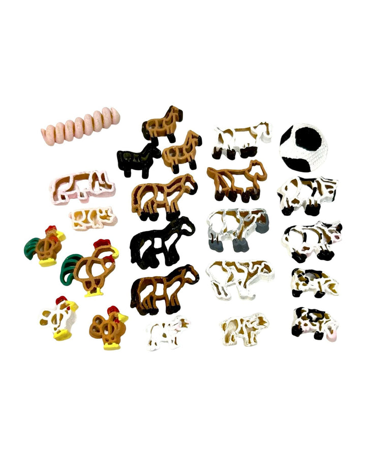 Barnyard Sensory Bin Mix | Farm Animals & Tractor Sensory Filler | Farmer Pretend Play | Mini Cow Goat Rooster Chicken Pig Sheep Lamb Horse