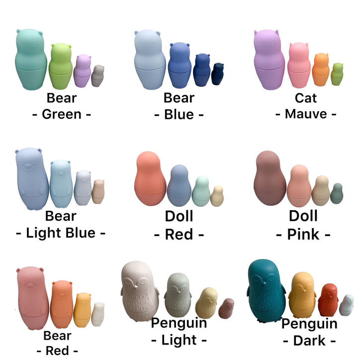 Montessori Puzzle with Silicone Simple Shapes | Toys for Toddlers | Fine Motor Skill Builder | Children Wooden Base + Soft Silicone Pieces