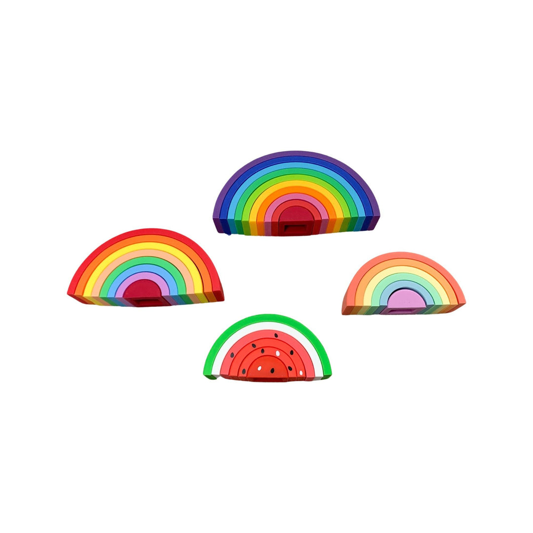 Montessori Silicone Stacking Cups | Baby Sensory & Bath Toy | BPA-Free Silicone Nesting Cups with Holes | Early Learning | Open-Ended Play