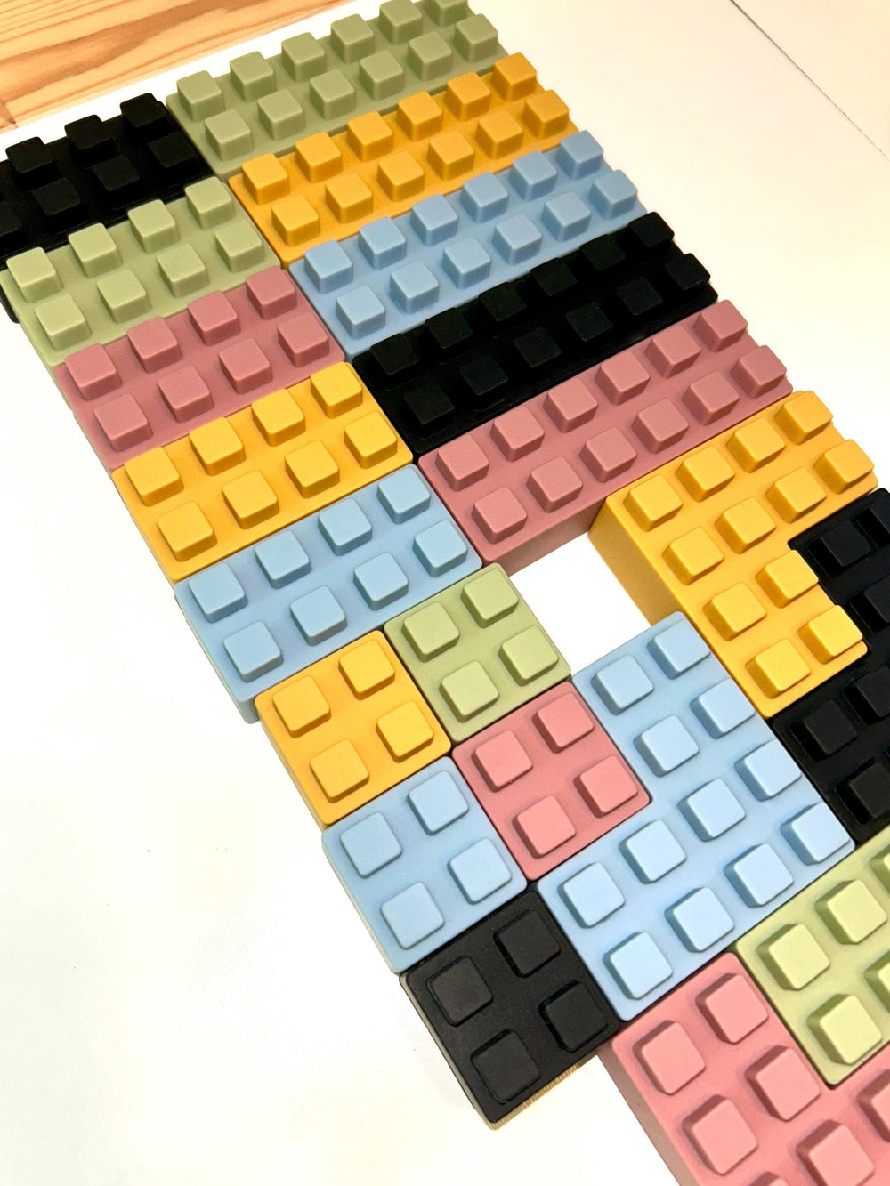 20pcs Silicone Building Blocks | Soft Baby Blocks | Montessori Sensory Toy | BPA-Free Teether Bricks | Open-Ended Play for Toddlers