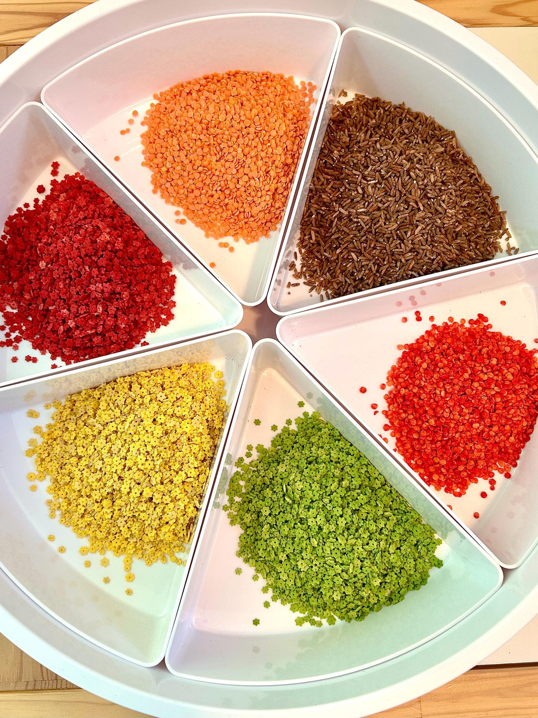 Falling Leaves Sensory Filler | Maple Leaf Play Mix | Fall Sensory Bin Filler | Autumn Tray | Montessori Sensory Setup | Hand-Painted Pasta