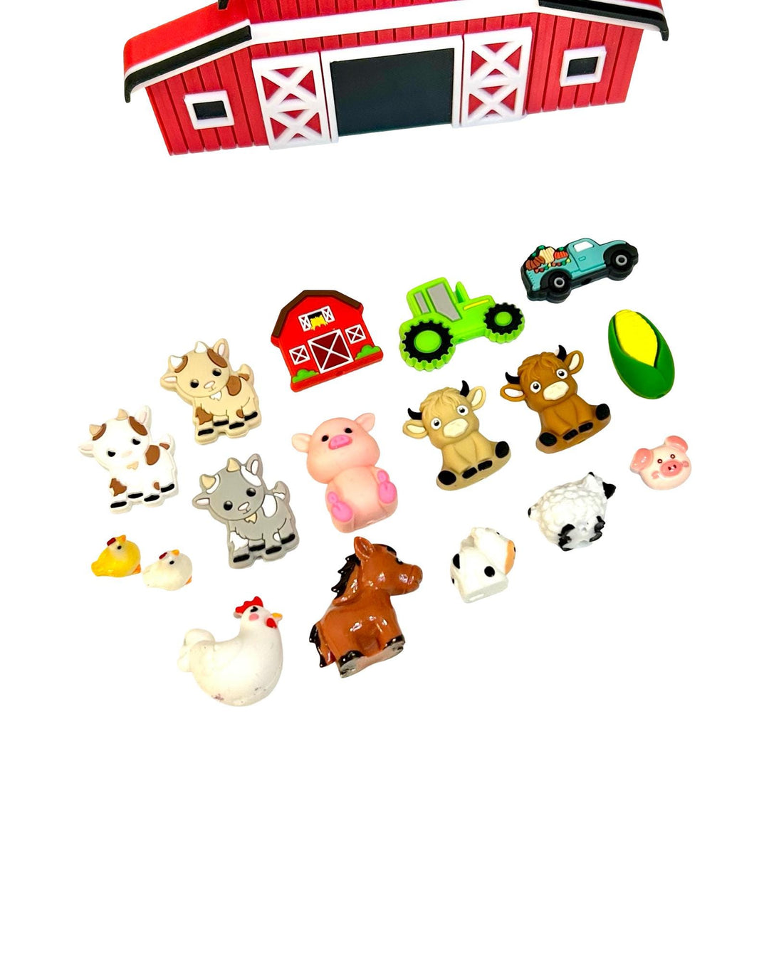 Barnyard Sensory Bin Mix | Farm Animals Sensory Filler | Hay Pasta Sensory Play | Painted Mini Cows Sheep | Fall Montessori Small World Play