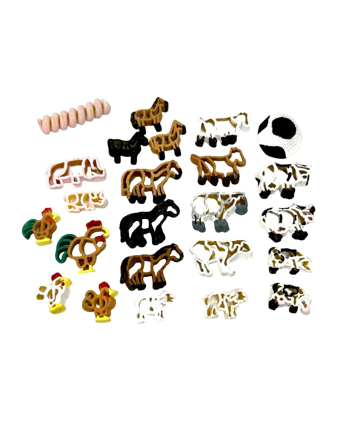 Barnyard Sensory Bin Mix | Farm Animals Sensory Filler | Hay Pasta Sensory Play | Painted Mini Cows Sheep | Fall Montessori Small World Play