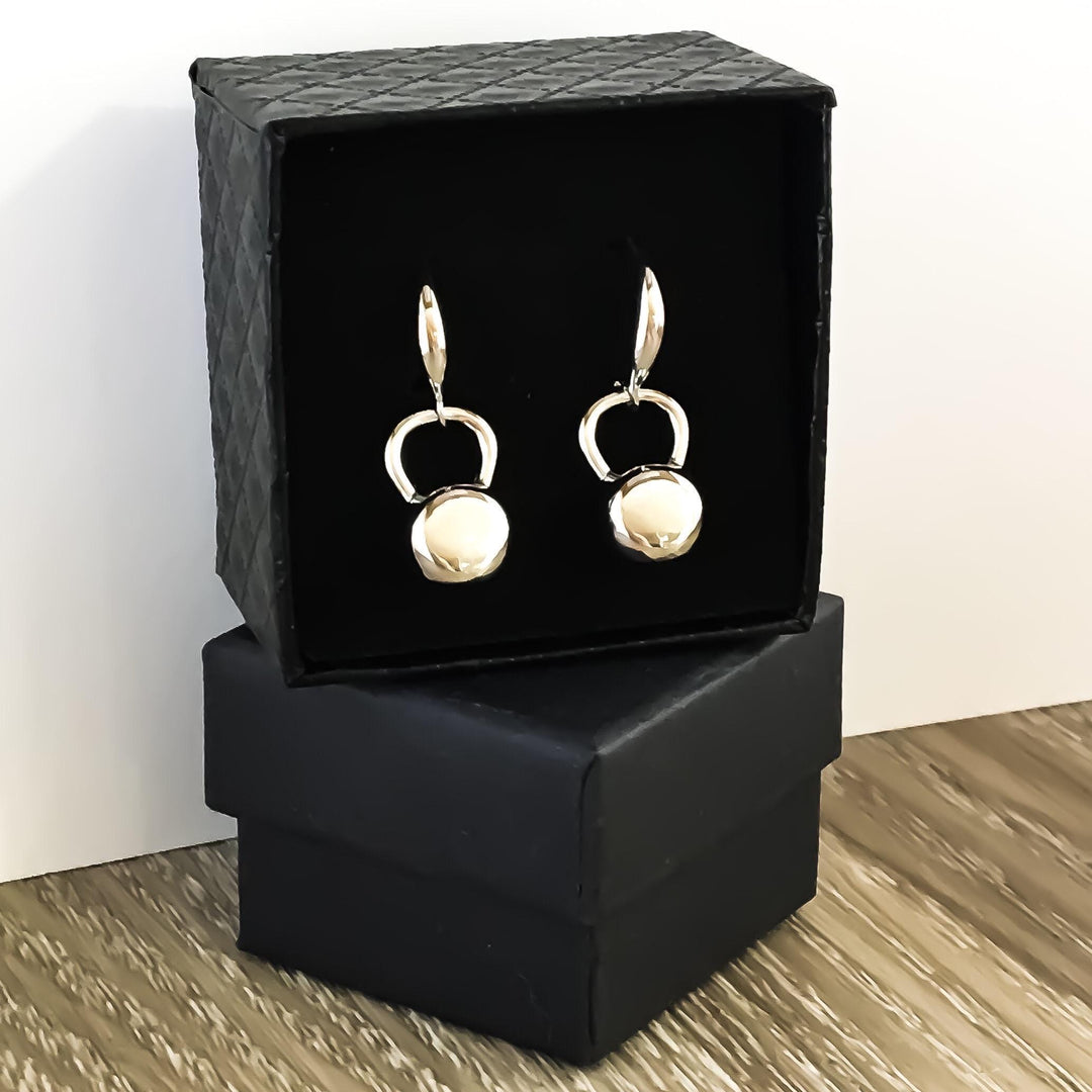 Kettlebell Hook Earrings | Dangling Fitness Jewelry | Gold or Silver | Cute Gym Earrings | Workout Accessory | Weightlifting Trainer
