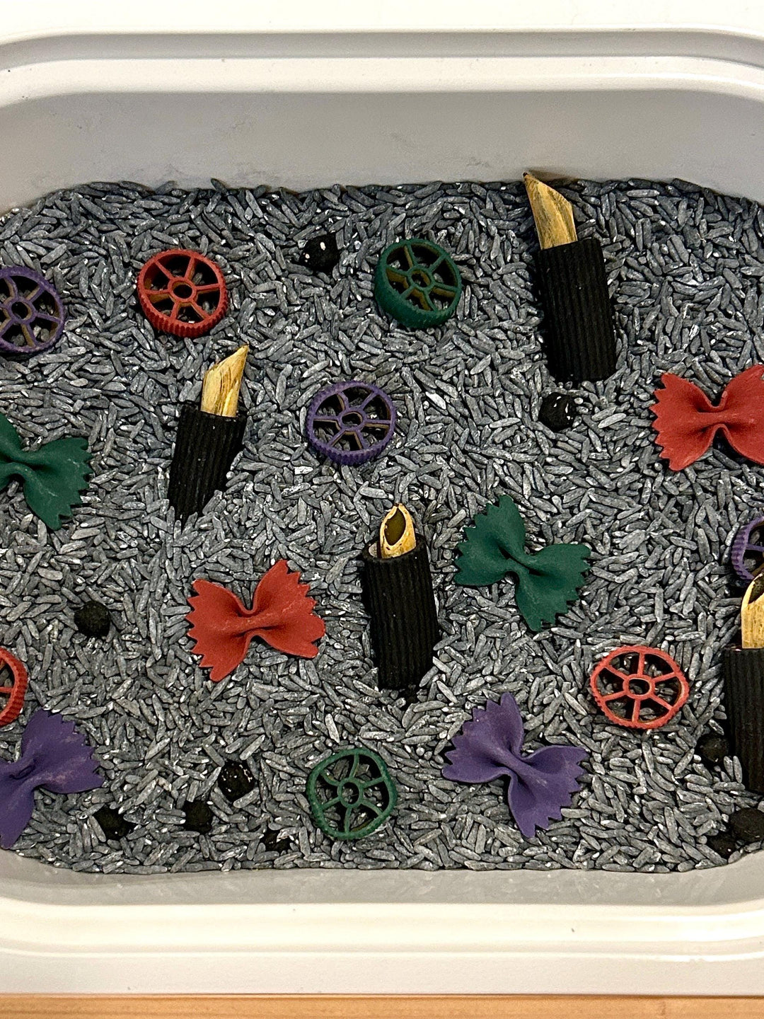 Witch Sisters Sensory Filler Mix | Hocus Pocus Inspired Play Bin Filler | Miniature Spellbook | Black Flame Candle Mix | Halloween Sensory