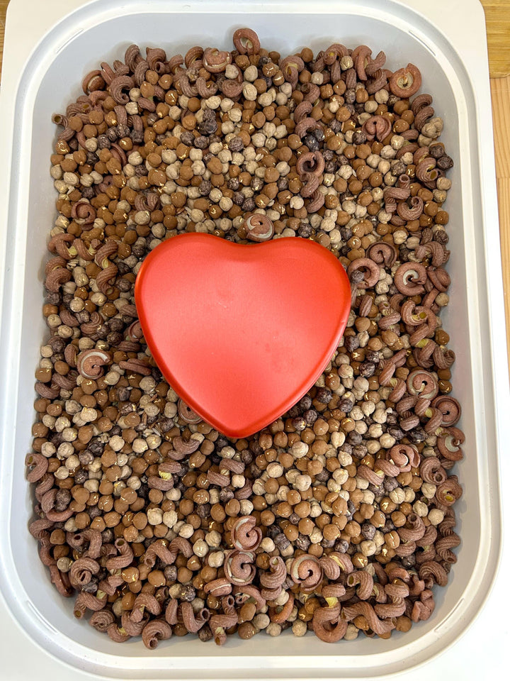 Chocolate Valentine Sensory Filler Mix | Chocolatey Sweet Treats Charms | Brown Tones Bin | Cocoa Inspired Loose Parts | Montessori Play