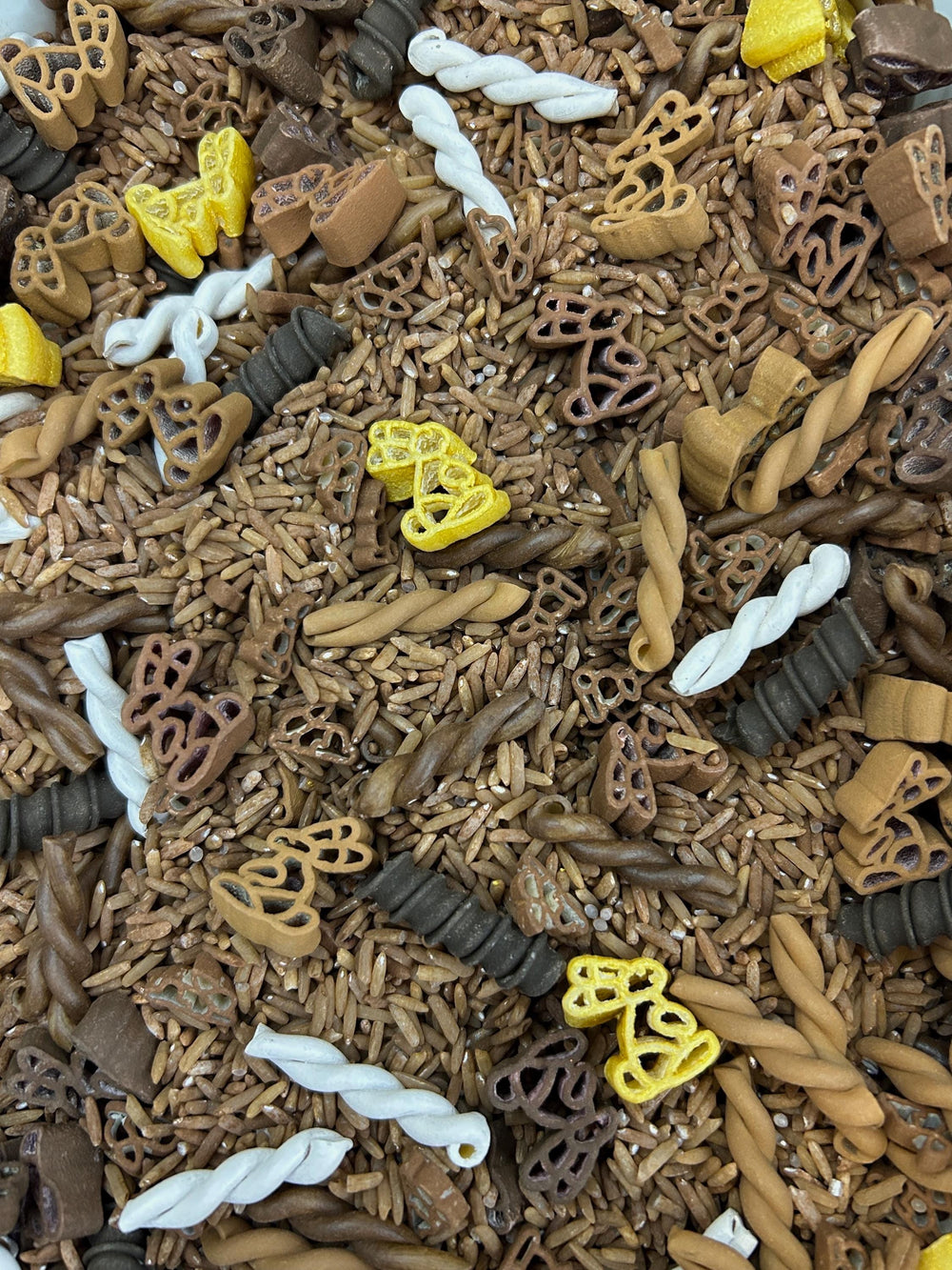 Easter Chocolate Sensory Filler Mix | Chocolate Bunny & Eggs Pasta | Chocolatey Sweet Charms | Brown Tones Bin | Cocoa Inspired Play