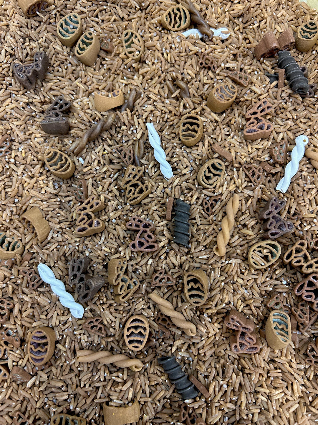 Easter Chocolate Sensory Filler Mix | Chocolate Bunny & Eggs Pasta | Chocolatey Sweet Charms | Easter Toddler Bin | Cocoa Inspired Play